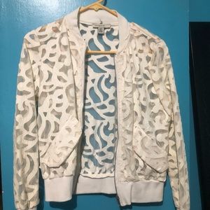 Cream Mesh Jacket